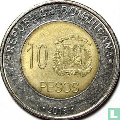 Dominicaanse Republiek 10 pesos 2016 - Afbeelding 1