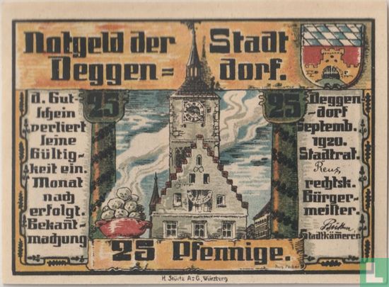 Deggendorf 25 pfennig 1920 - Image 1