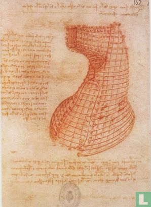 Design of the casting mould for the head of the Sforza Horse, Madrid Codex II. f. 157 recto, ca. 1491/93 - Afbeelding 1