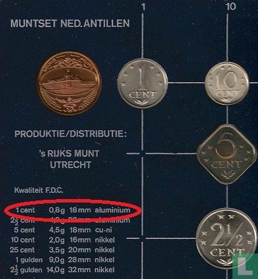Antilles néerlandaises 1 cent 1980 - Image 3