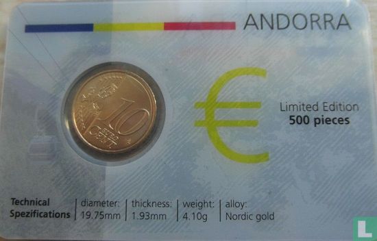 Andorra 10 Cent 2014 (Coincard) - Bild 2