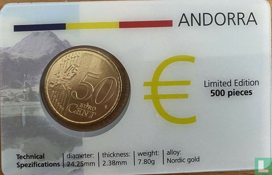 Andorra 50 cent 2014 (coincard) - Afbeelding 2