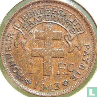 Cameroon 1 franc 1943 (without LIBRE) - Image 1