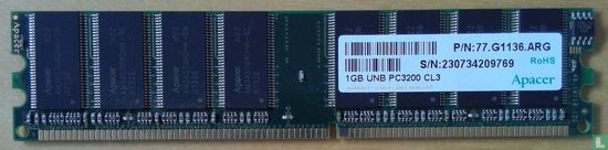 Apacer 77.G1136.ARG DDR400 1GB PC3200 CL3 SDRAM 184pin - Image 1