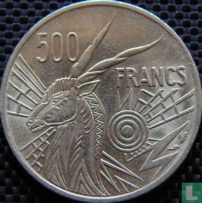 États d'Afrique centrale 500 francs 1976 (B) - Image 2