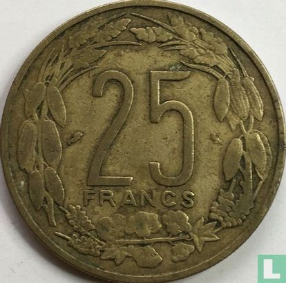 États d'Afrique équatoriale 25 francs 1972 - Image 2