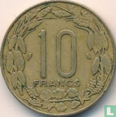 Äquatorialafrikanische Staaten 10 Franc 1972 - Bild 2