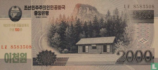 Noord Korea 2000 Won 2013 - Afbeelding 1