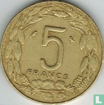 États d'Afrique équatoriale 5 francs 1970 - Image 2