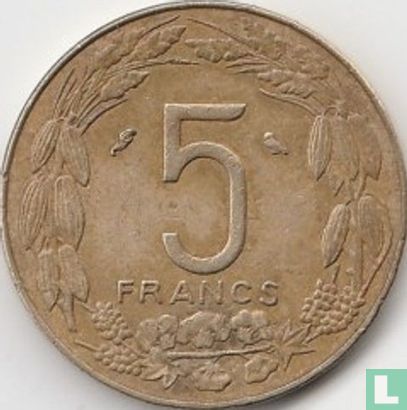 Äquatorialafrikanische Staaten 5 Franc 1968 - Bild 2