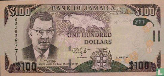 Jamaïque 100 Dollars 2016 - Image 1