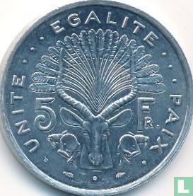 Djibouti 5 francs 1989 - Afbeelding 2