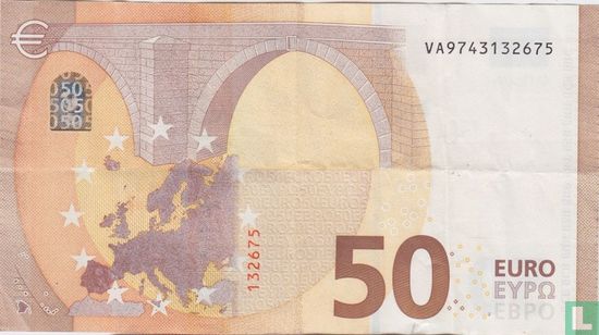 Eurozone 50 Euro V - A - Afbeelding 2