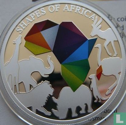Djibouti 250 francs 2018 (PROOFLIKE) "Shapes of Africa" - Afbeelding 2