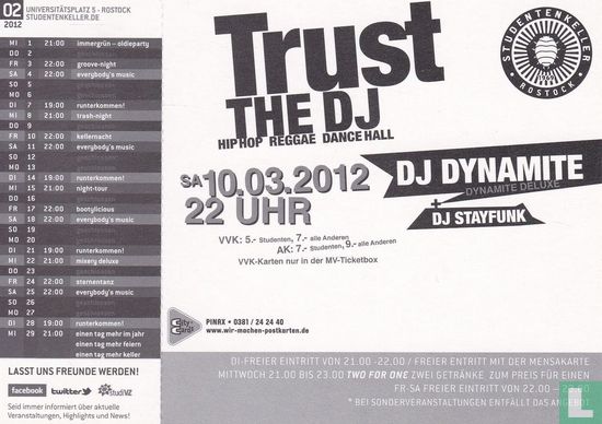 Studentenkeller Rostock 2012/02 "Trust The DJ" - Image 2