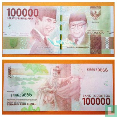 Indonesië 100.000 Rupiah 2017 