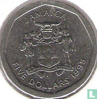 Jamaica 5 dollars 1995 - Image 1