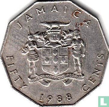 Jamaica 50 cents 1988 - Afbeelding 1