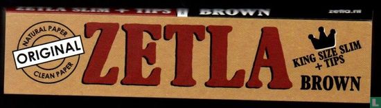 Zetla Brown King Size Slim + Tips - Image 1
