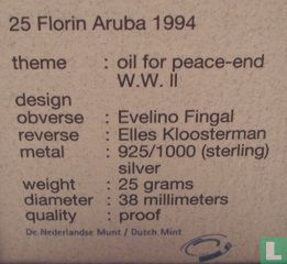 Aruba 25 florin 1994 (BE) "Oil for peace - End of World War II" - Image 3