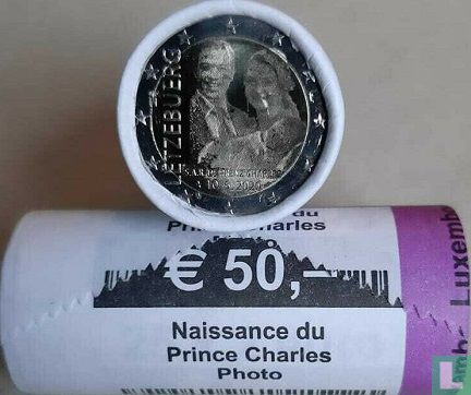 Luxemburg 2 euro 2020 (hologram - rol) "Birth of Prince Charles" - Afbeelding 2