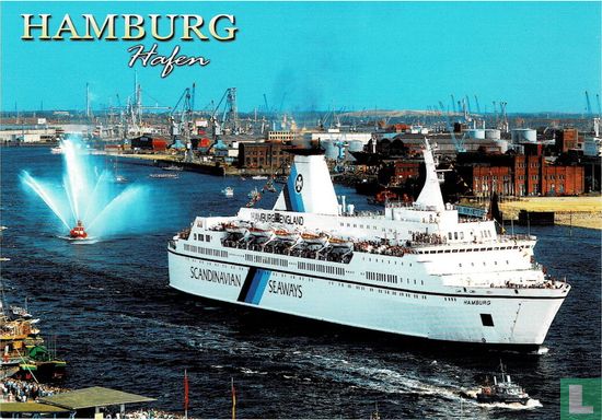 Hansestadt HAMBURG - mit Fährschiff HAMBURG (Scandinavian Seaways)