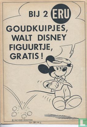 Bij 2 Eru Goudkuipjes, Walt Disney figuurtje, gratis!