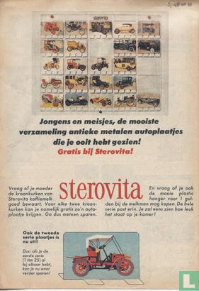 Jongens en meisjes, de mooiste verzameling antieke metalen autoplaatjes die je ooit hebt gezien! Gratis bij Sterovita!