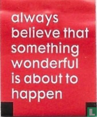 always believe that something wonderful is about to happen - Afbeelding 1