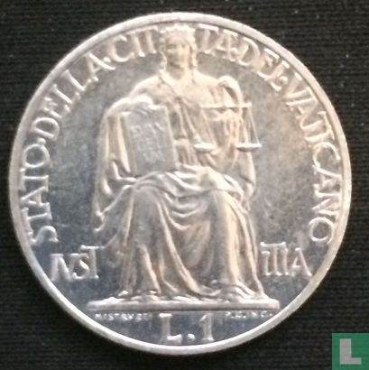Vatican 1 lira 1948 - Image 2