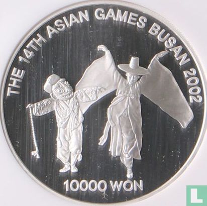 Zuid-Korea 10000 won 2002 (PROOF) "14th Asian Games in Busan" - Afbeelding 1