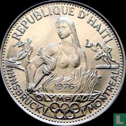 Haiti 50 gourdes 1974 "1976 Winter Olympics in Innsbrück and Summer Olympics in Montreal" - Image 2