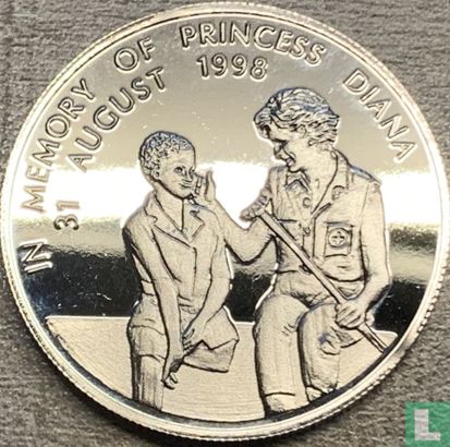 Uganda 1000 shillings 1998 "In memory of Princess Diana - Diana with one-legged child" - Afbeelding 2
