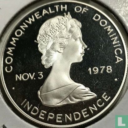 Dominica 10 dollars 1979 (PROOF) "Papal visit" - Image 2