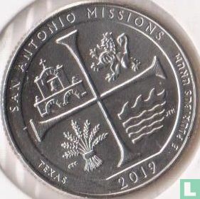 United States ¼ dollar 2019 (P) "San Antonio Missions National Historical Park in Texas" - Image 1