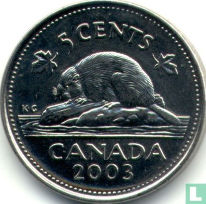 Canada 5 cents 2003 (with SB) - Image 1