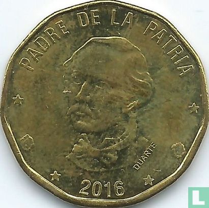 Dominicaanse Republiek 1 peso 2016 - Afbeelding 1