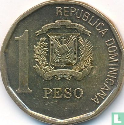 Dominikanische Republik 1 Peso 2008 (vermessingten Stahl) - Bild 2