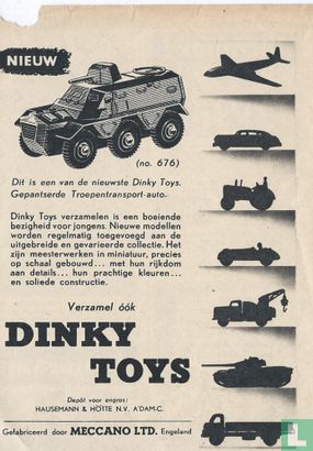 Nieuw - Dit is een van de nieuwste Dinky Toys. Gepantserde troepentransport-auto. (no. 676)