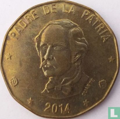 Dominicaanse Republiek 1 peso 2014 - Afbeelding 1