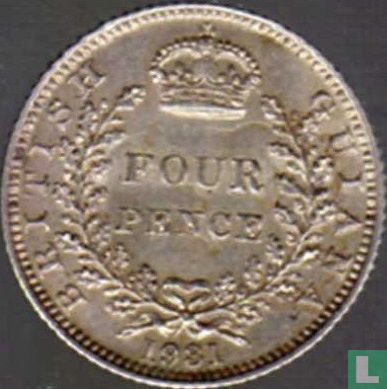 Brits Guiana 4 pence 1931 - Afbeelding 1