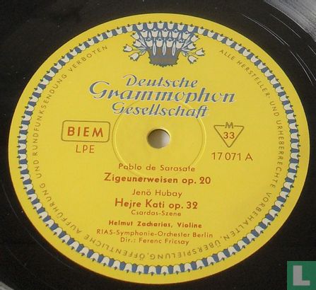 Pablo de Sarasate, Jeno Hubay, Alexander Borodin: Zigeunerweisen Op. 20 / Hejre kati Op. 32 (Csardas-Szene) / Polowetzer Tänze - Afbeelding 3