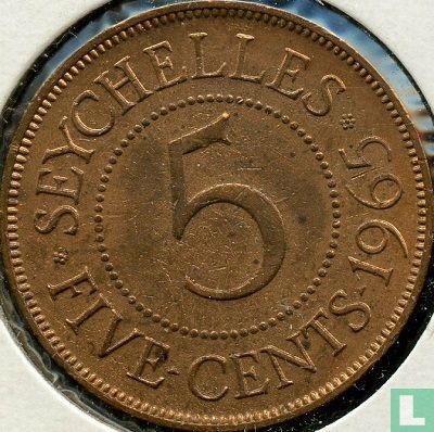 Seychelles 5 cents 1965 - Image 1