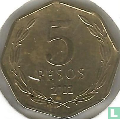 Chile 5 pesos 2002 (So) - Image 1