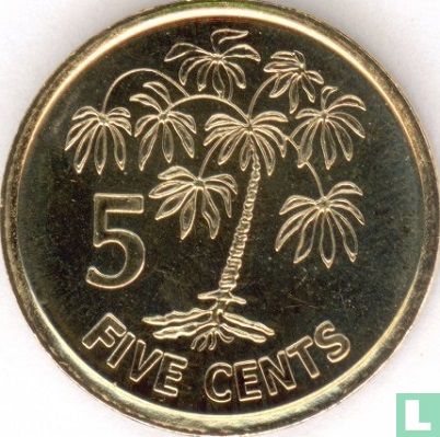 Seychellen 5 cents 2012 - Afbeelding 2