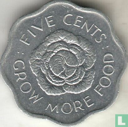 Seychelles 5 cents 1975 "FAO" - Image 2