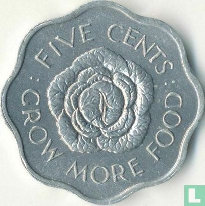 Seychellen 5 Cent 1972 "FAO" - Bild 2