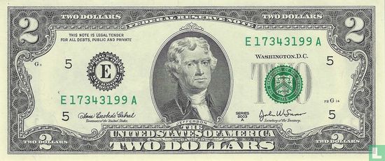 Verenigde Staten 2 dollars 2003 E - Afbeelding 1