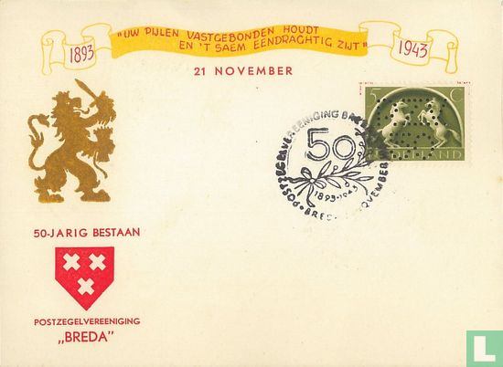 50 jarig bestaan Postzegelverening "Breda" - Afbeelding 1