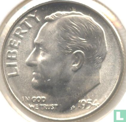 États-Unis 1 dime 1954 (S) - Image 1